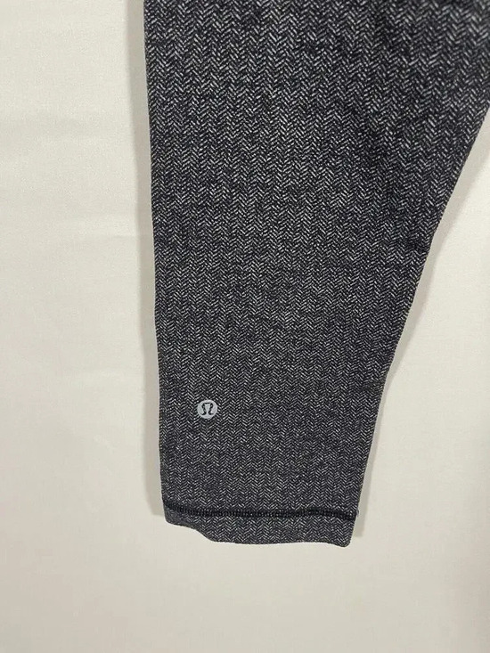 LULULEMON Wunder Under Crop Leggings Size 8 Heathered Herringbone EUC - Picture 3 of 4